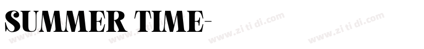 SUMMER TIME字体转换